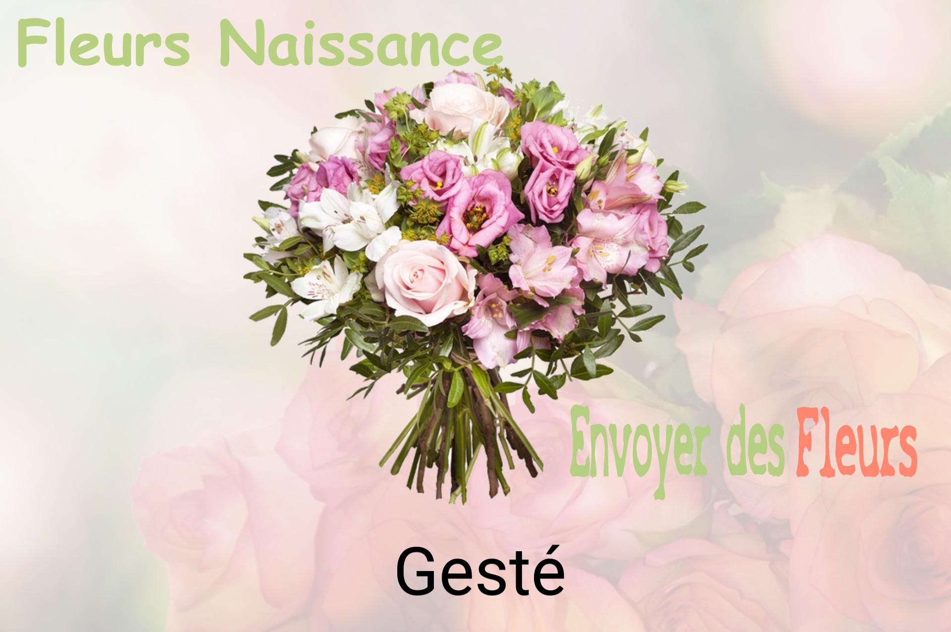 Bouquet de fleurs de naissance livré à Gesté